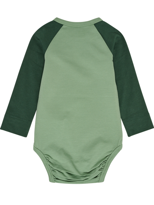 hmlSTRIPED BODY L/S, HEDGE GREEN, packshot