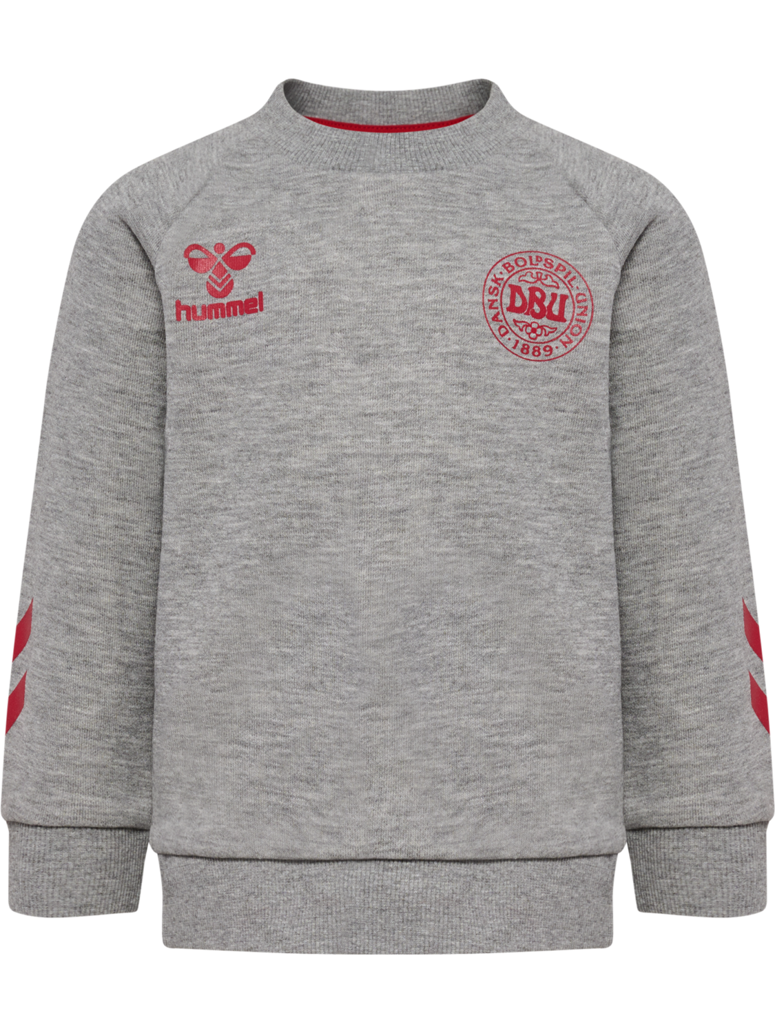 hmlMINI REG DBU CREWNECK, GREY MELANGE, packshot