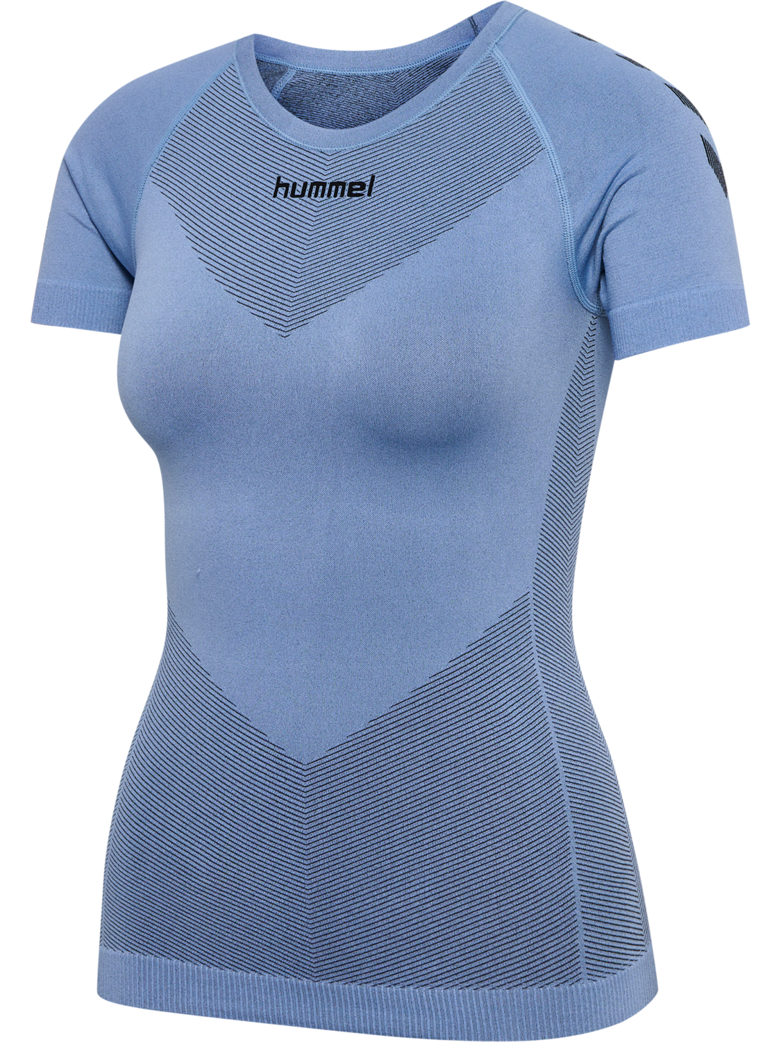 HUMMEL FIRST SEAMLESS JERSEY S/S W, BEL AIR BLUE, packshot