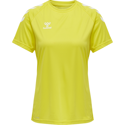 hmlCORE XK CORE POLY TEE  S/S WOMAN, BLAZING YELLOW hmlCORE XK CORE POLY TEE  S/S WOMAN, BLAZING YELLOW, packshot