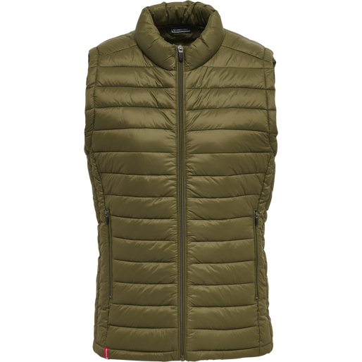 hmlRED QUILTED WAISTCOAT WOMAN, DARK OLIVE, packshot