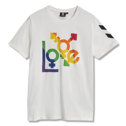 hmlLOVE T-SHIRT, WHITE, packshot