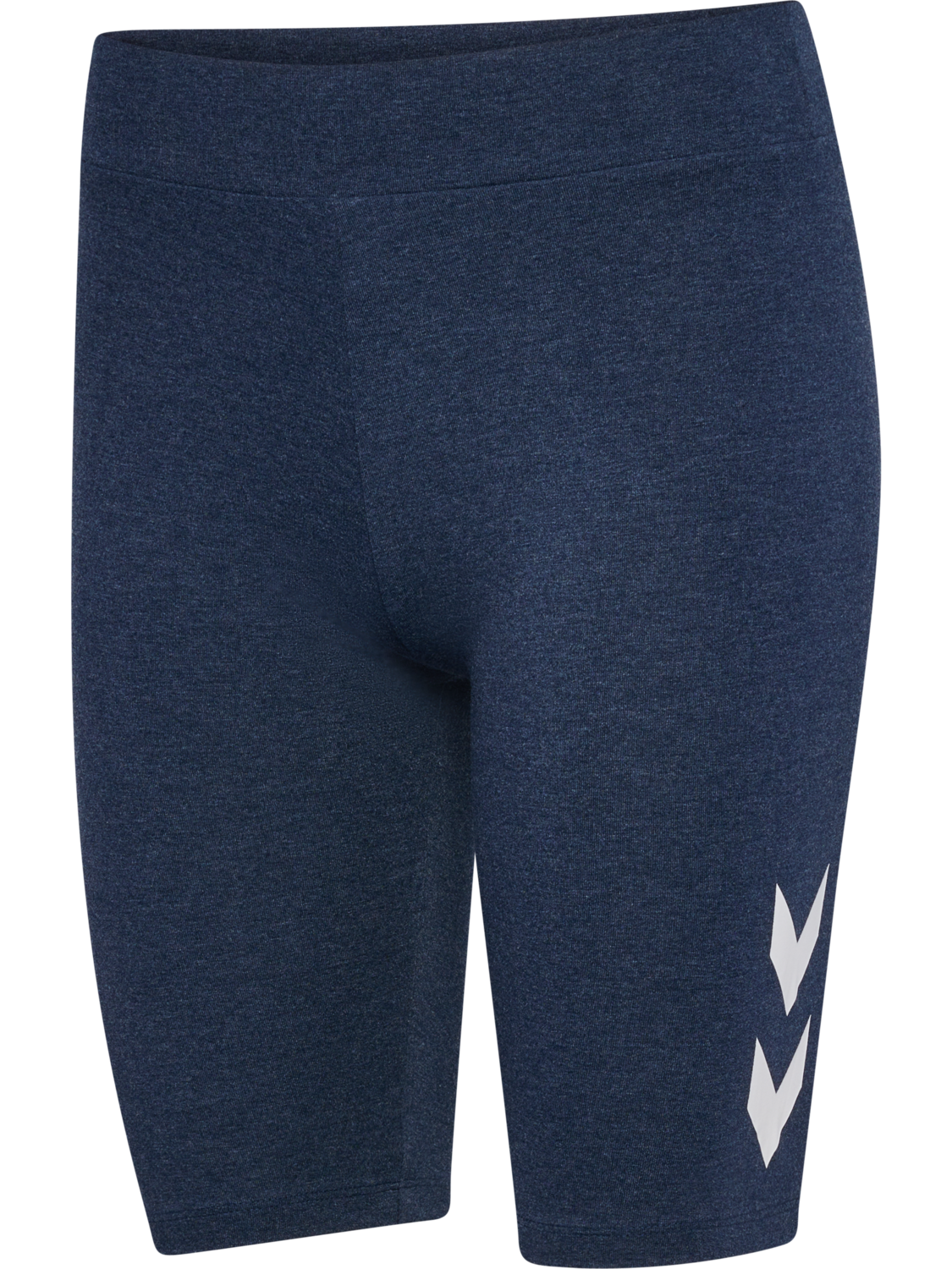hmlPULSE LOGO MW SHORT TIGHTS, DRESS BLUE MELANGE, packshot