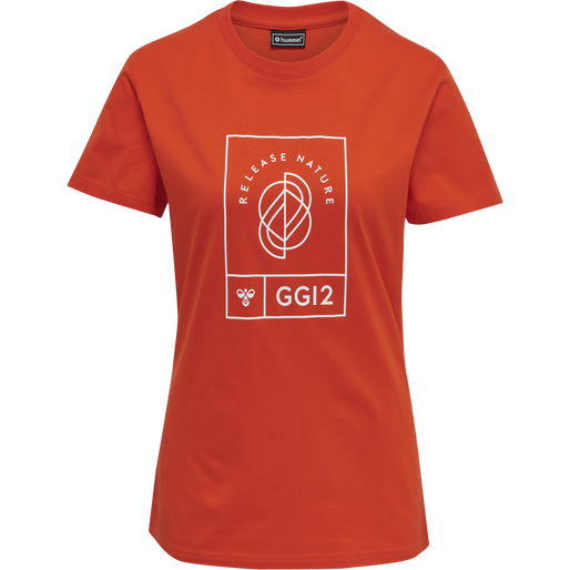 hmlGG12 T-SHIRT S/S WOMAN, CHERRY TOMATO, packshot
