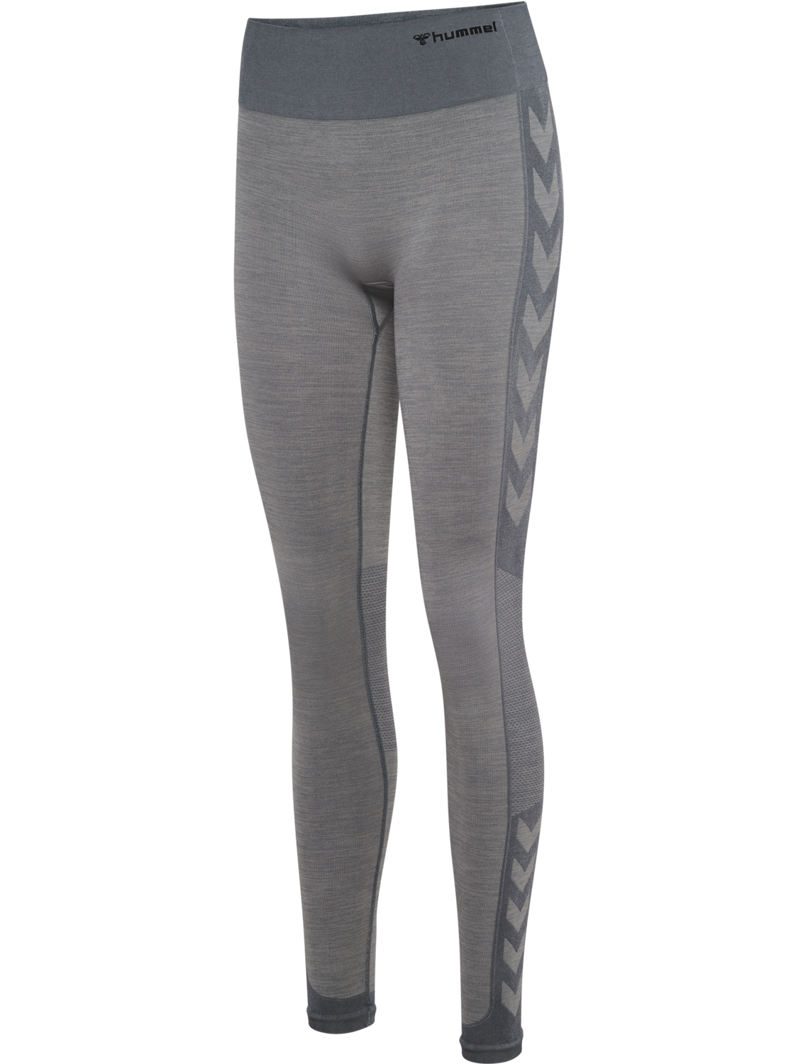 hmlMT SHINE SEAMLESS MW TIGHTS, QUIET SHADE/SHARKSKIN MELANGE, packshot