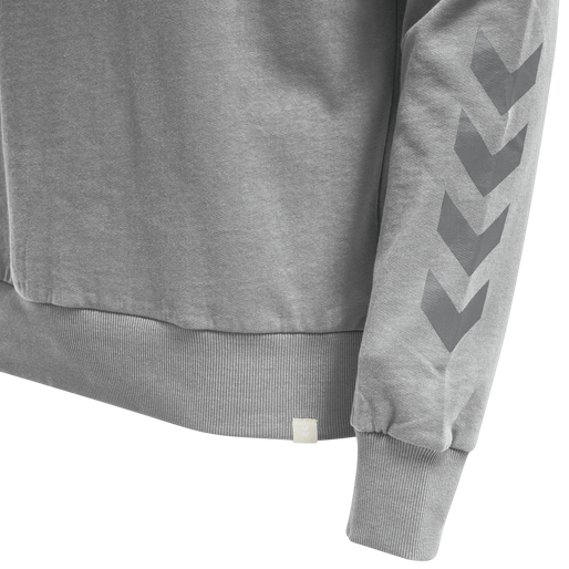 hmlLEGACY CHEVRON SWEATSHIRT, GREY MELANGE, packshot