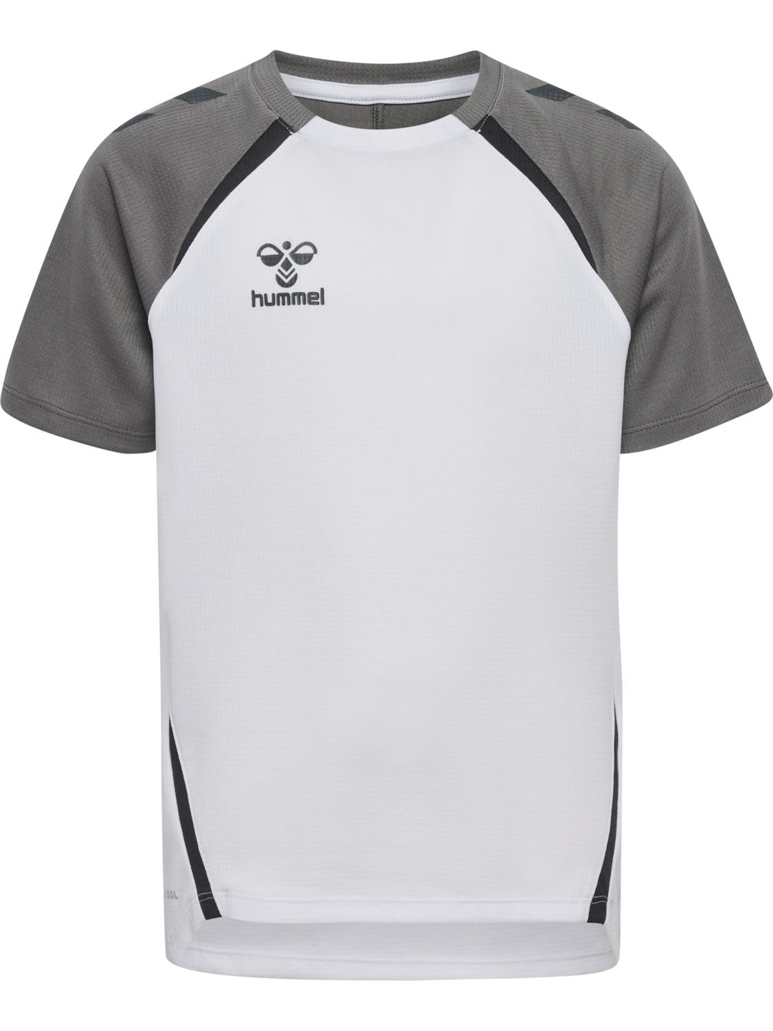 hmlLEAD 2.0 JERSEY S/S KIDS, WHITE/STEEL GRAY, packshot
