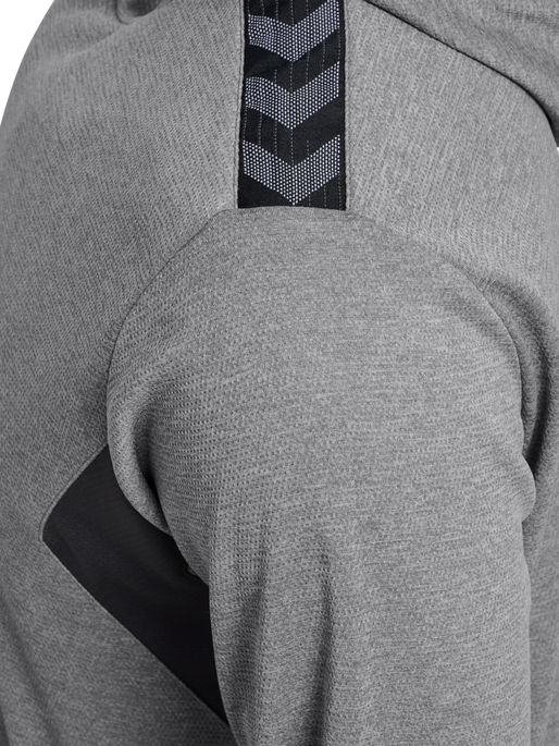 hmlAUTHENTIC PL HOODIE, GREY MELANGE, packshot