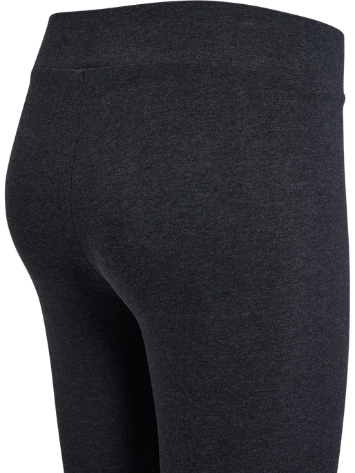 hmlPULSE LOGO MW TIGHTS, BLACK BEAUTY MELANGE, packshot