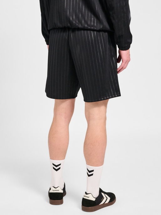 hmlSTRIPE SHORTS, BLACK, model
