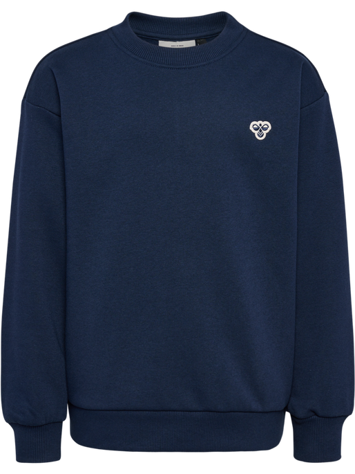 hmlJR LOOSE CREWNECK BEE, DRESS BLUES, packshot