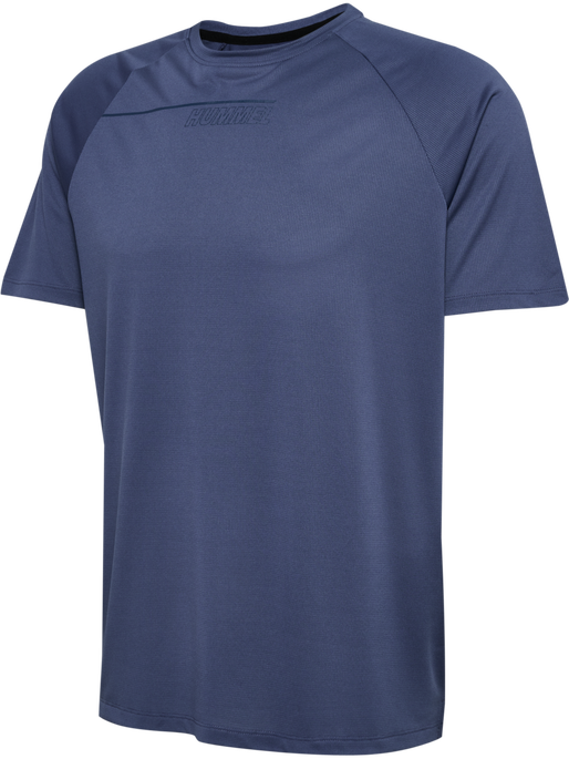 hmlCOURT LIGHT WEIGHT T-SHIRT, BLUE INDIGO hmlCOURT LIGHT WEIGHT T-SHIRT, BLUE INDIGO, packshot