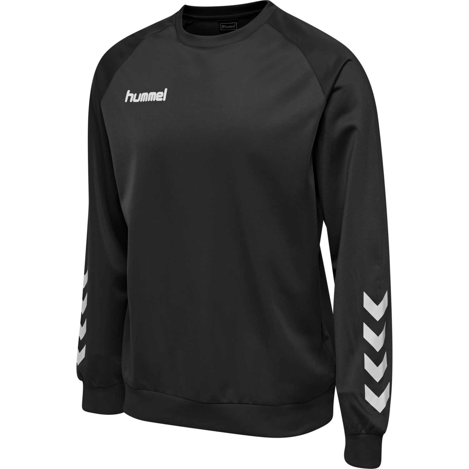 hmlPROMO POLY SWEATSHIRT, BLACK, packshot