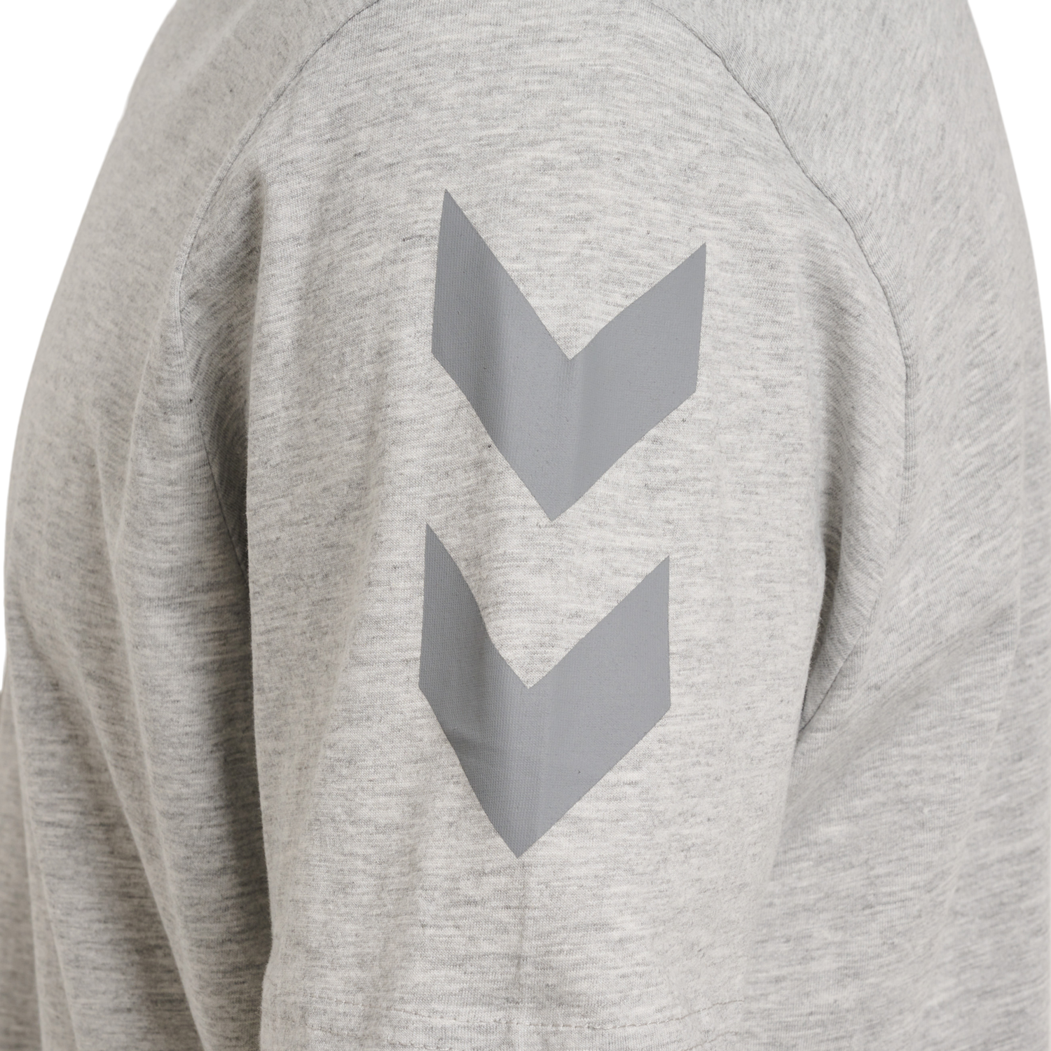 hmlLEGACY CHEVRON T-SHIRT PLUS, GREY MELANGE, packshot
