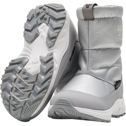 ROOT PUFFER BOOT RECYCLED TEX INFANT, SILVER, packshot