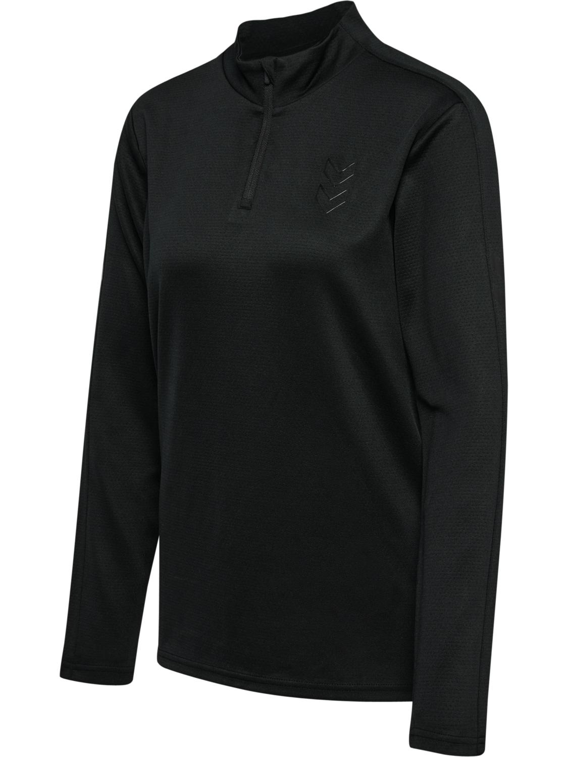 hmlACTIVE PL HALF ZIP WOMAN, BLACK, packshot