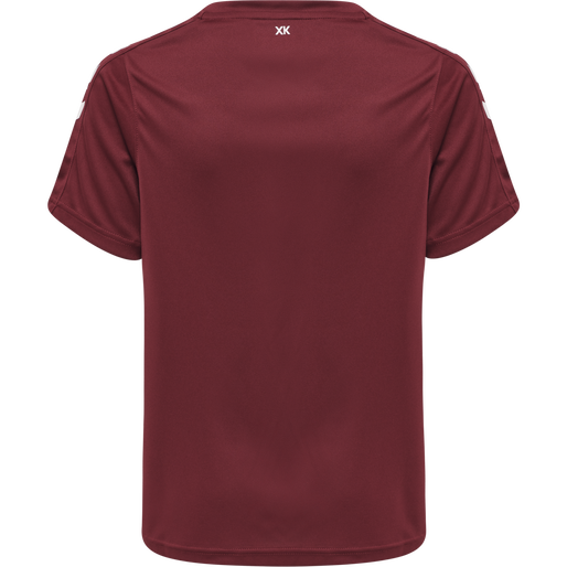 hmlCORE XK POLY JERSEY S/S KIDS, MAROON, packshot