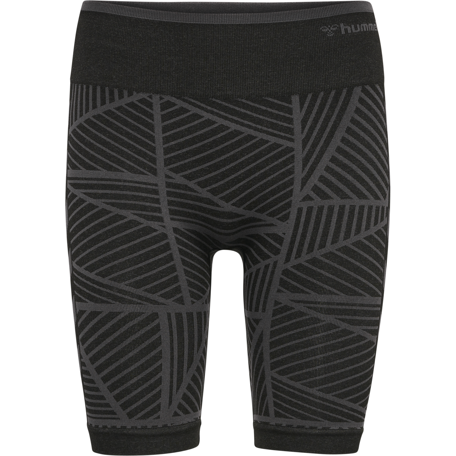 hmlMT ENERGY SEAMLESS MW SHORTS, BLACK/ASPHALT MELANGE, packshot