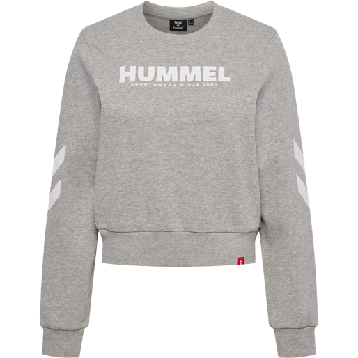 hmlLEGACY WOMAN SWEATSHIRT, GREY MELANGE, packshot