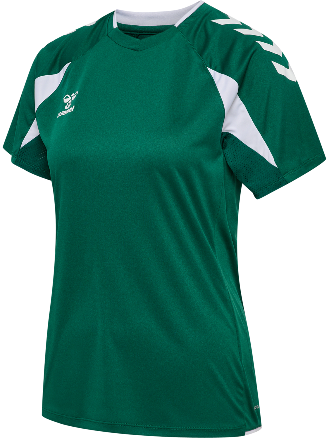 hmlCORE 2.0 JERSEY S/S WOMAN, EVERGREEN/WHITE, packshot