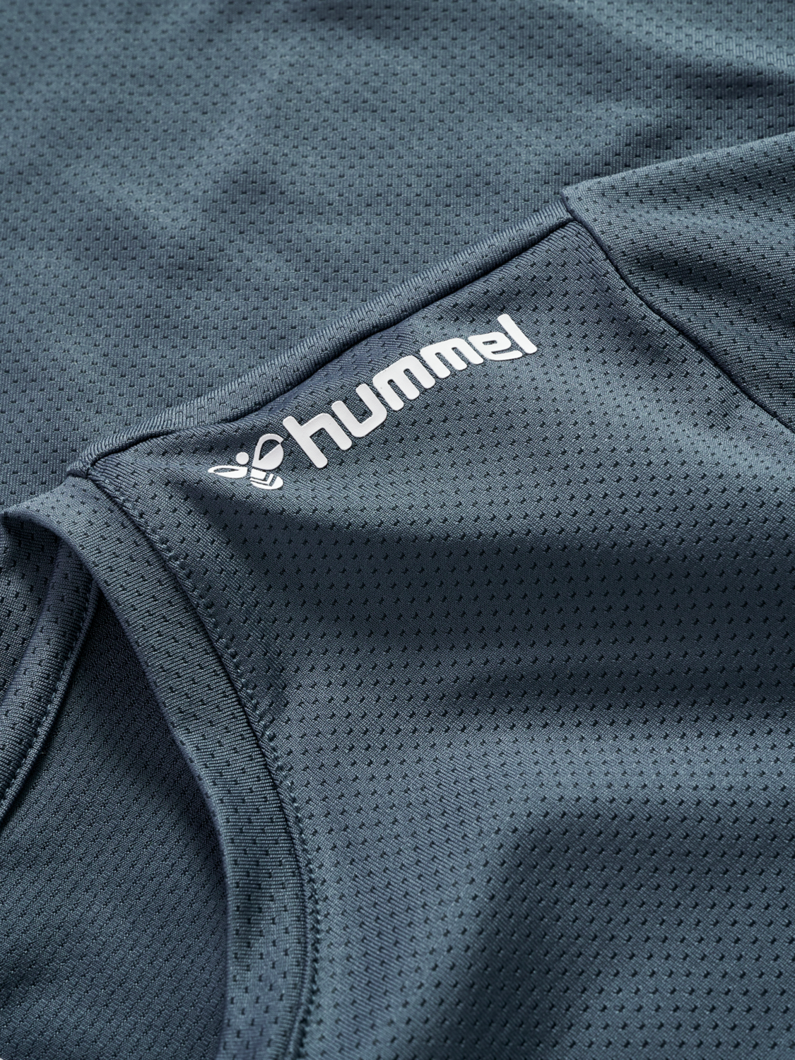 hmlMT AURA MESH T-SHIRT L/S, STORMY WEATHER, packshot