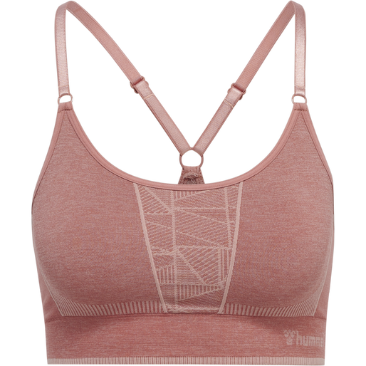 hmlMT ENERGY SEAMLESS SPORTS TOP, WITHERED ROSE/ROSE TAN MELANGE, packshot