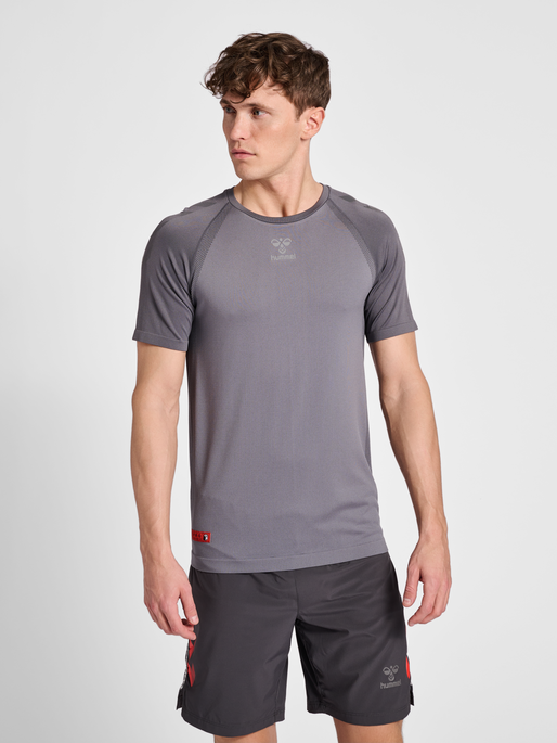 hmlPRO GRID SEAMLESS S/S, FORGED IRON/QUIET SHADE, model