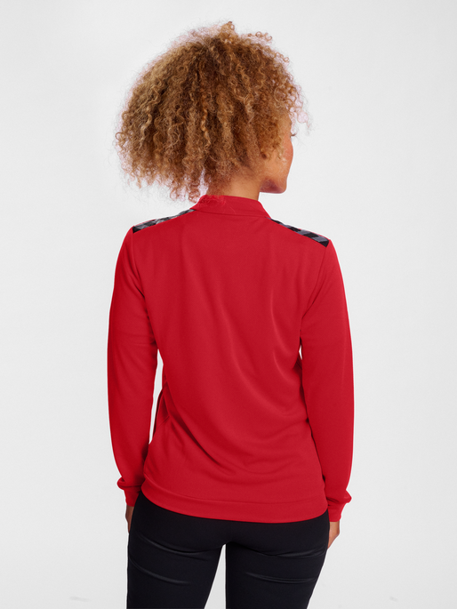 hmlAUTHENTIC PL ZIP JACKET WOMAN, TRUE RED, model