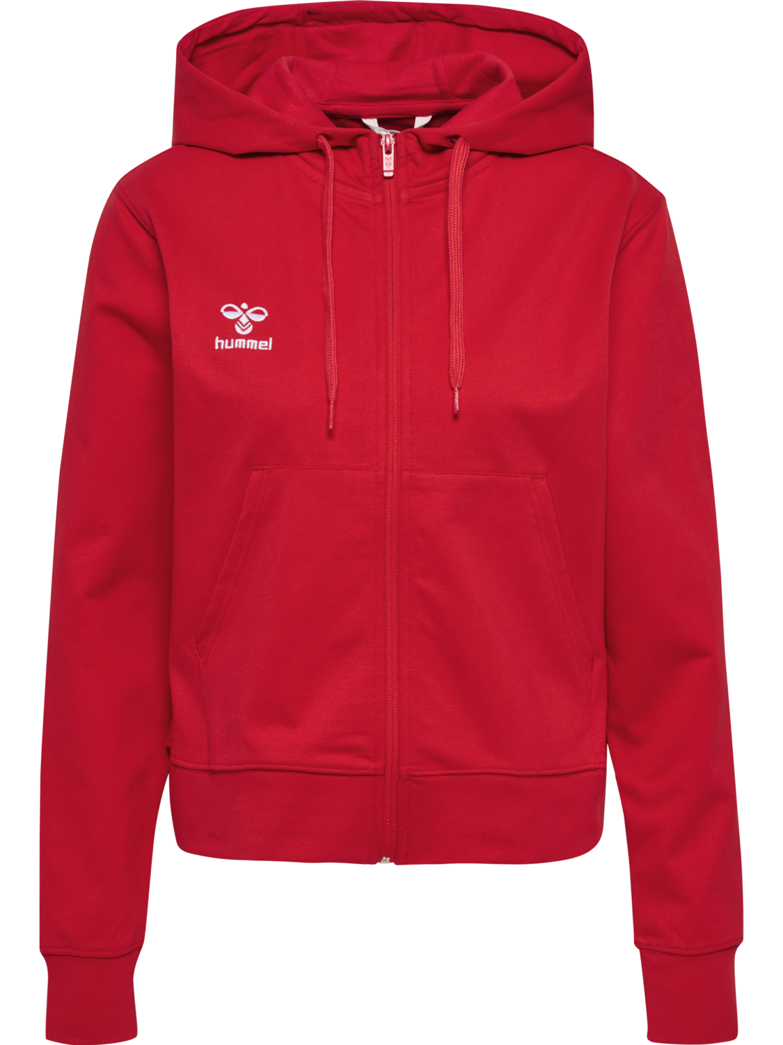 hmlGO 2.0 ZIP HOODIE WOMAN, TRUE RED, packshot