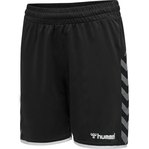 hmlAUTHENTIC KIDS POLY SHORTS, BLACK/WHITE, packshot