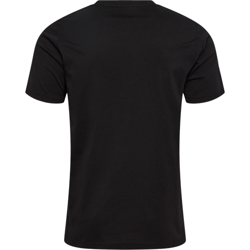 hmlROLIGAN COTTON T-SHIRT, BLACK hmlROLIGAN COTTON T-SHIRT, BLACK, packshot