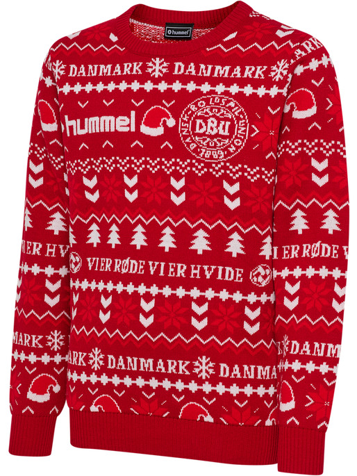 DBU FAN 25 CHRISTMAS SWEATER KIDS, TANGO RED, packshot