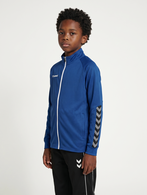 hmlAUTHENTIC KIDS POLY ZIP JACKET, TRUE BLUE, model