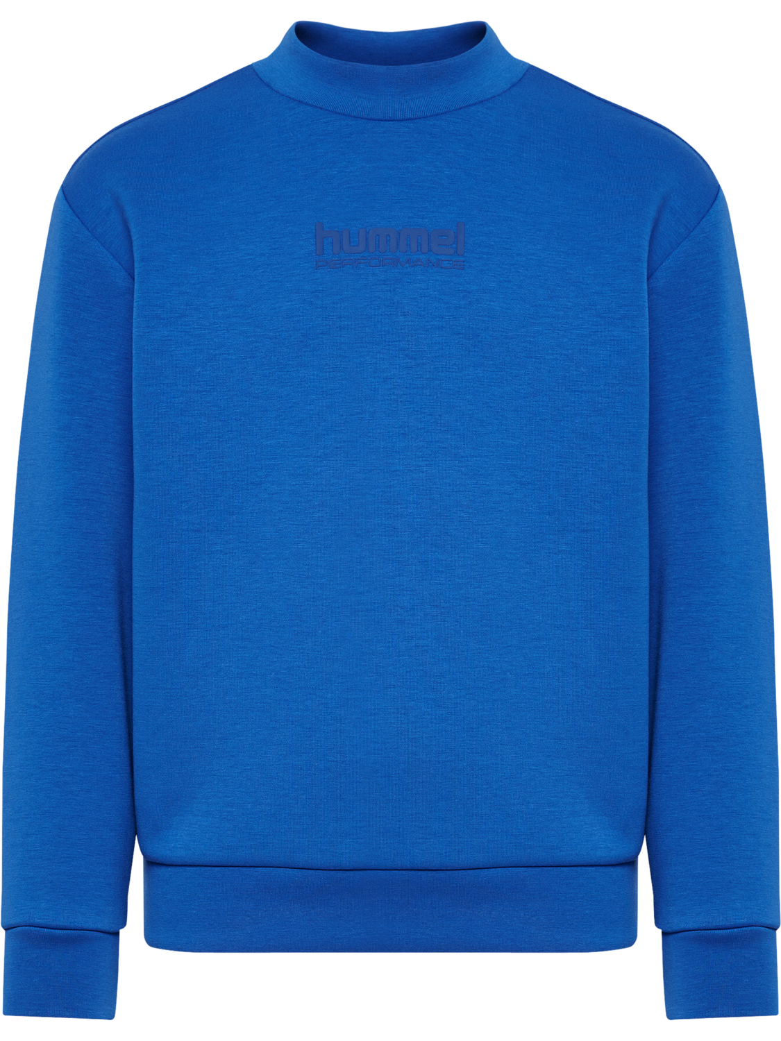 hmlJR FAST TECH FLEECE CREW, OLYMPIAN BLUE, packshot