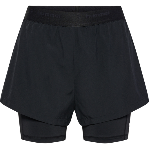 hmlMT FLY 2 IN 1 SHORTS, BLACK, packshot