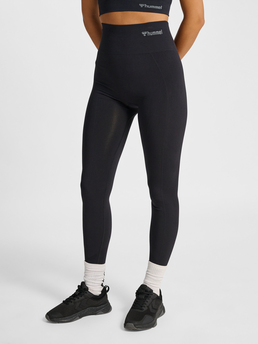 hmlTIF SEAMLESS HIGH WAIST TIGHTS, BLACK, model