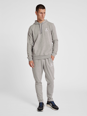 hmlOSCAR HOODIE, GREY MELANGE, model