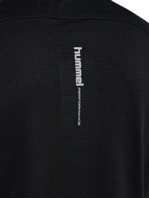 hmlPULSE HALF ZIP MIDLAYER, BLACK hmlPULSE HALF ZIP MIDLAYER, BLACK, packshot