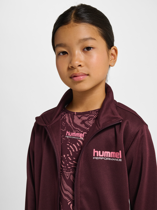 hmlJR CHEVRON ZIP JACKET, WINETASTING, model