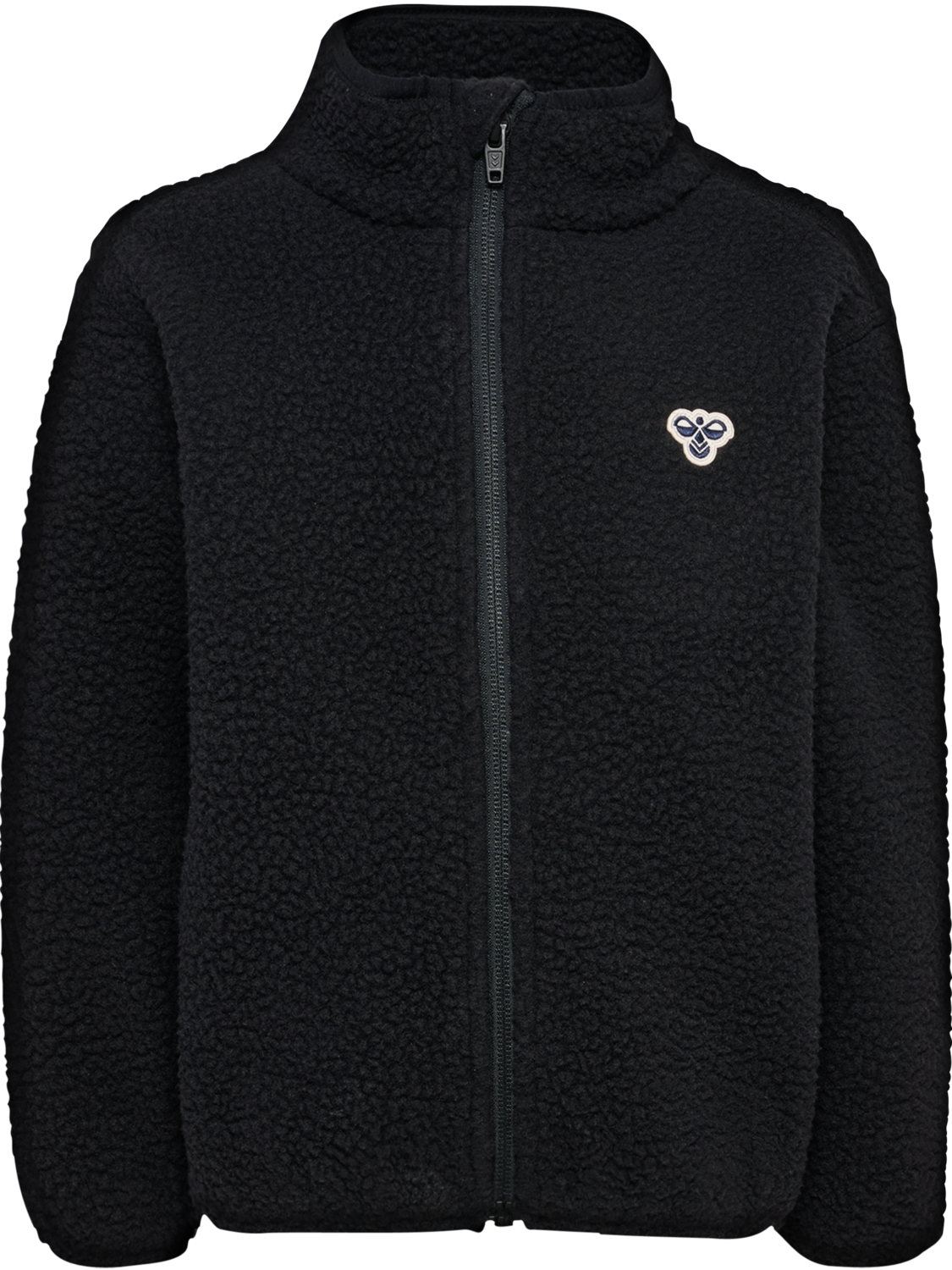 hmlJR ATLAS FLEECE ZIP JACKET, BLACK, packshot