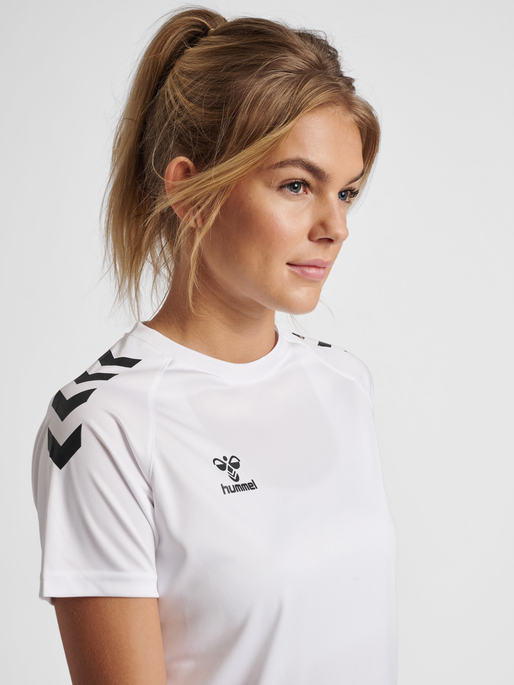 hmlCORE XK CORE POLY TEE  S/S WOMAN, WHITE, model