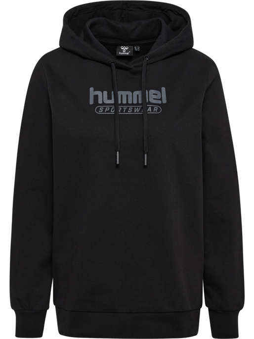 hmlBOOSTER WOMAN HOODIE, BLACK, packshot