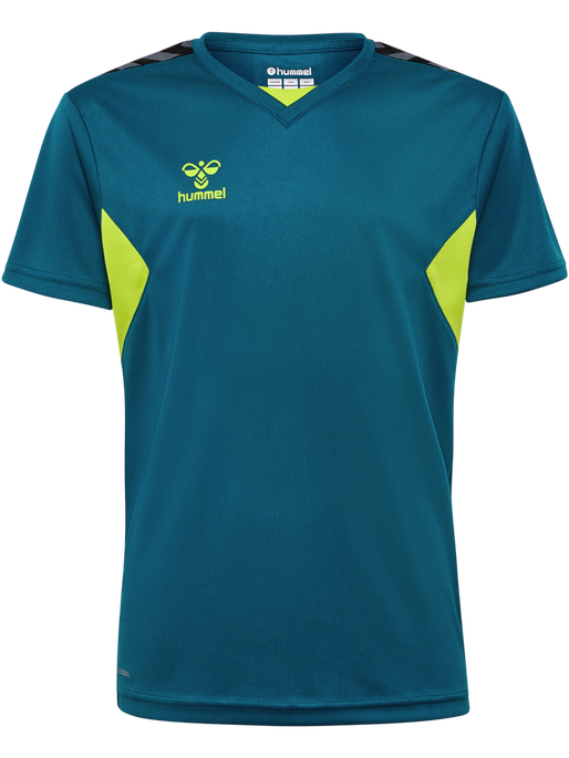 hmlAUTHENTIC PL JERSEY S/S KIDS, BLUE CORAL/SULPHUR SPRING, packshot