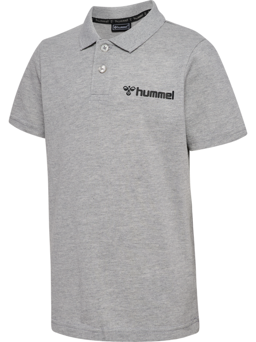 hmlMOVER COTTON POLO KIDS, GREY MELANGE, packshot