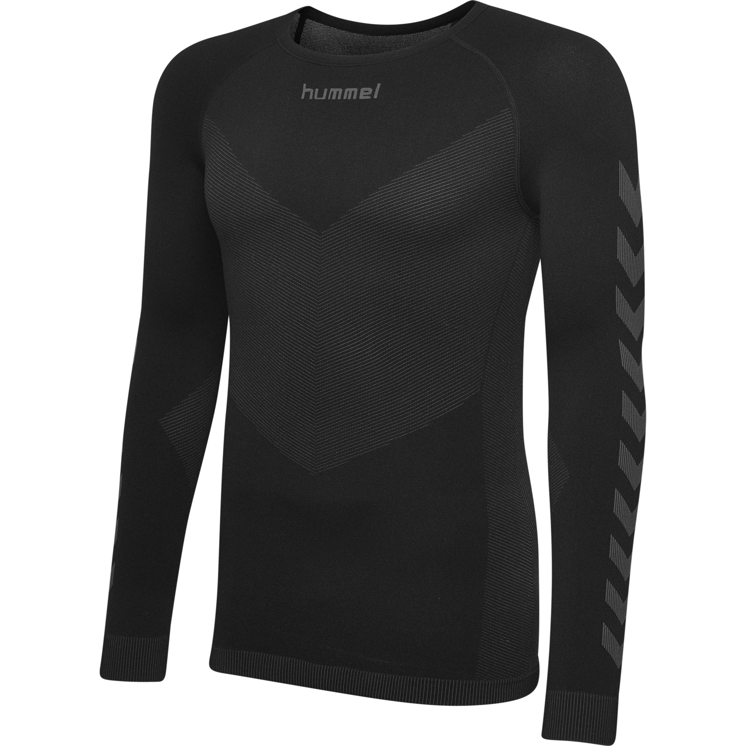 HUMMEL FIRST SEAMLESS JERSEY L/S K, BLACK, packshot