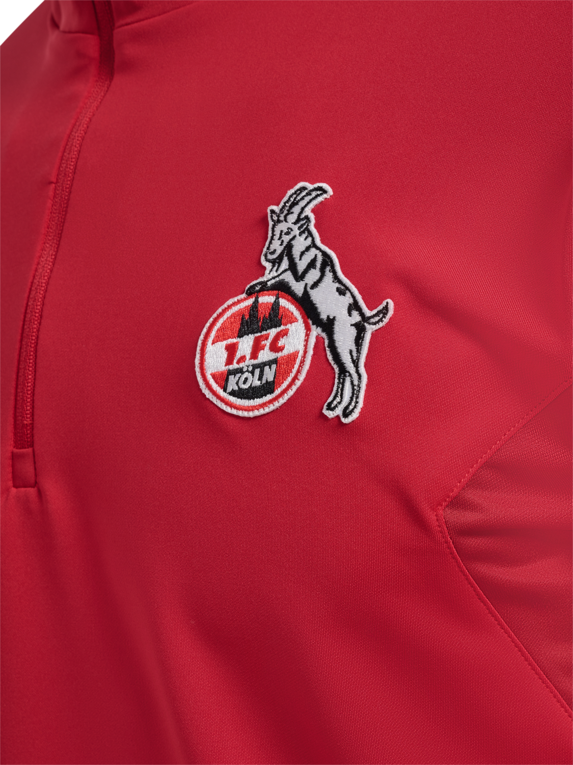 1FCK 23/24 TR HALF ZIP, TRUE RED, packshot