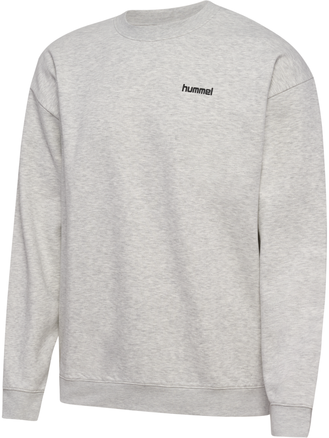hmlKEEPER GRAPHIC CREWNECK, LIGHT GREY MELANGE, packshot