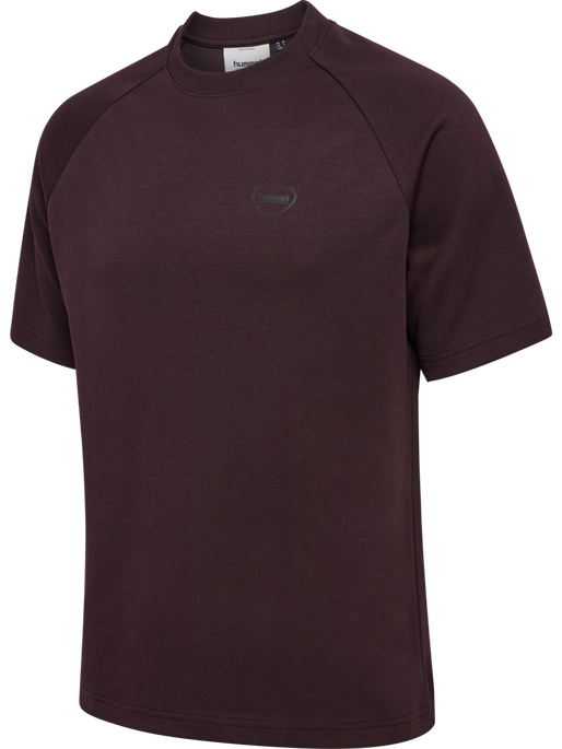 hmlTECH LOOSE TEE, CHOCOLATE PLUM, packshot