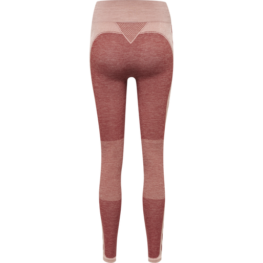 hmlCLEA SEAMLESS MID WAIST TIGHTS, WITHERED ROSE/ROSE TAN MELANGE, packshot
