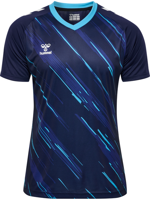 hmlMATCH TRIUMPH JERSEY S/S, MARINE/AQUARIUS, packshot